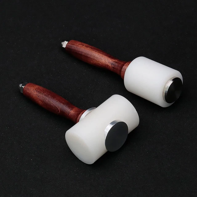 Cuero Artesanal Tallado Nailon Martillos Mango de Madera Martillos Taller Hágalo usted mismo Herramienta de Mano