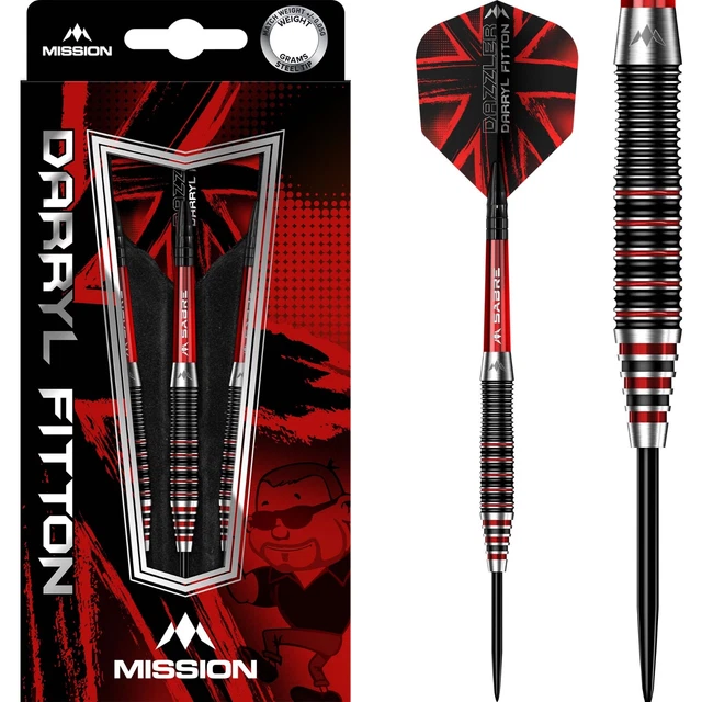 Tungsten Darts-Set 22g, 24g, 26g – 90% Wolfram, Von McCoy Marksman In Gold-Optik