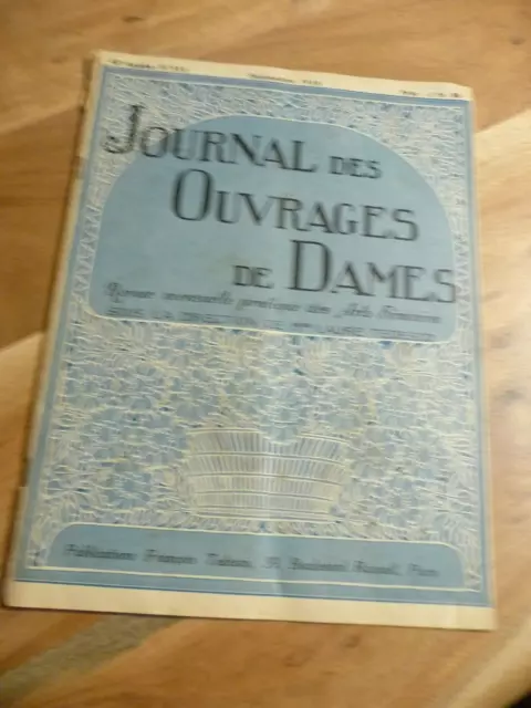 Revue Journal des Ouvrages de Dames SEPTEMBRE  1930 avec modèle