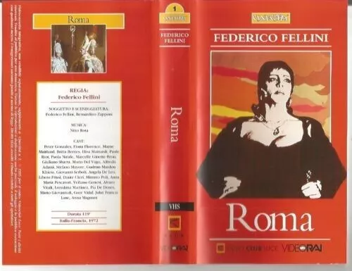 Roma Di Federico Fellini Vhs 1999 Cinecitta'  Video Club Luce Videorai
