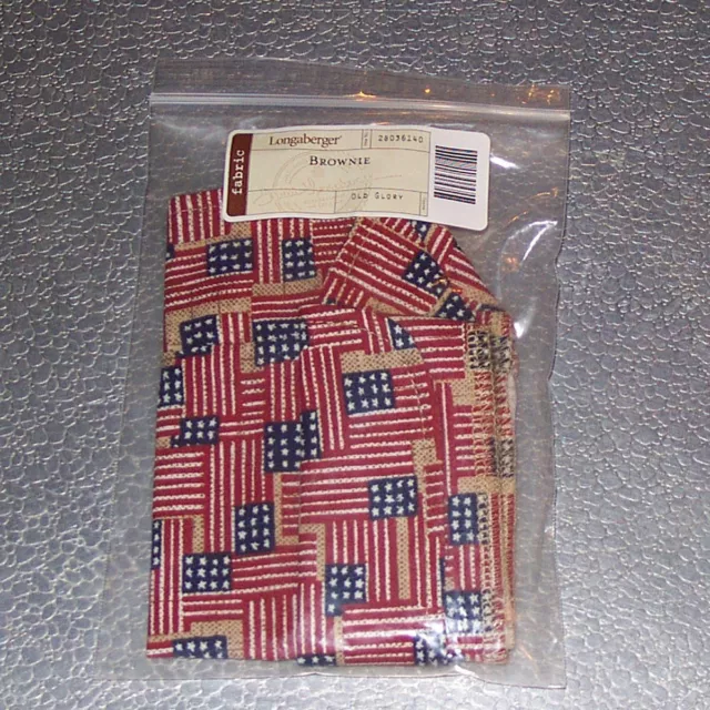 Longaberger Old Glory BROWNIE Basket Liner ~Made in USA~ New FREE SHIPPING!