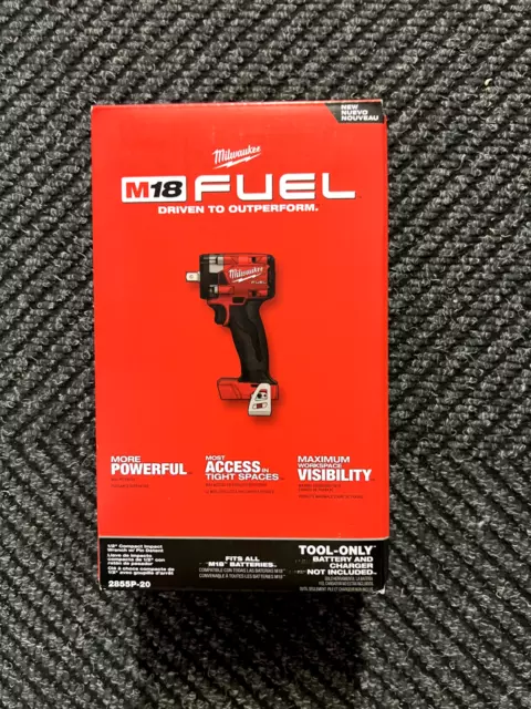 Milwaukee 2855P-20 M18 FUEL 18V 1/2" Impact Wrench w/ Pin Detent Tool Only