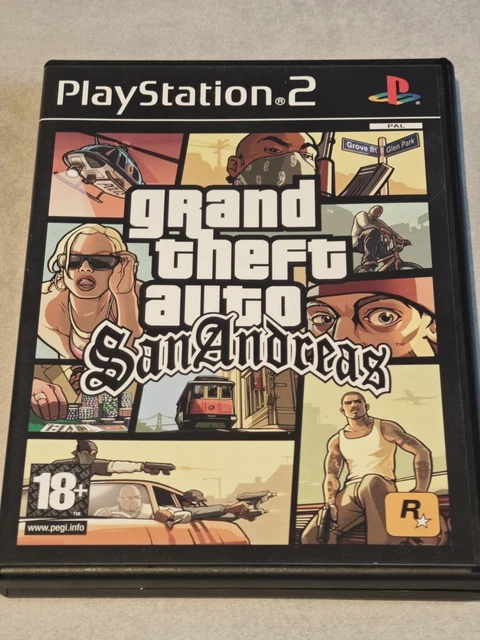 GTA GRAND THEFT Auto San Andreas Sony Ps2 Playstation 2 Slim $53.57 ...