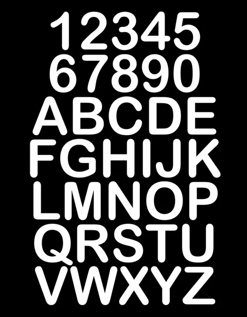 2 Pack WHEELIE BIN NUMBERS LETTER STICKERS CAR WINDOW available in 19 colours !