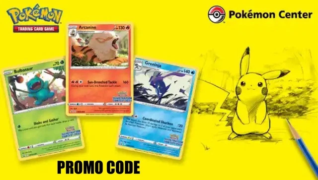 Pokemon TCG Illustration Contest Unused Promo Code - UK Pokemon Center ONLY