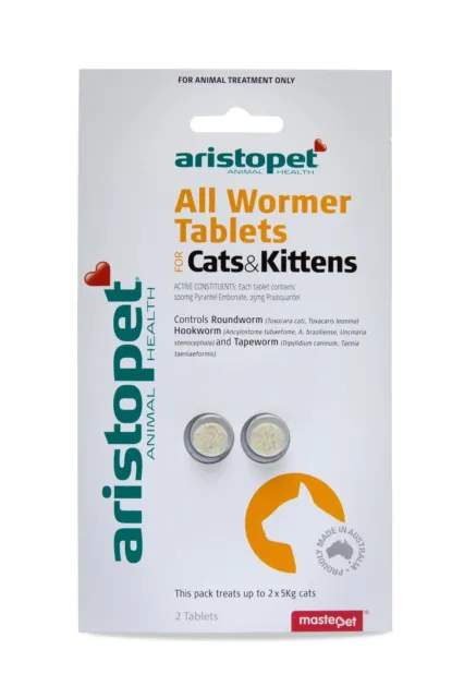 All Wormer Tablets For Cats & Kittens - 2 Pack