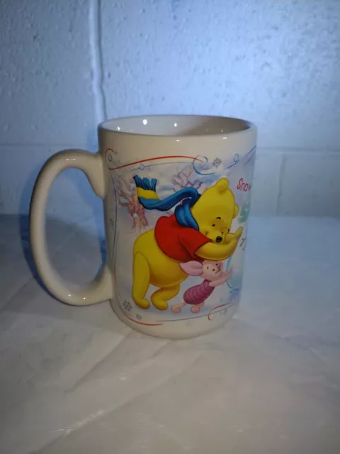 Disney Winnie Pooh & Friends Tigger Piglet Eeyore Mug Cup Snowman Snow Day Play