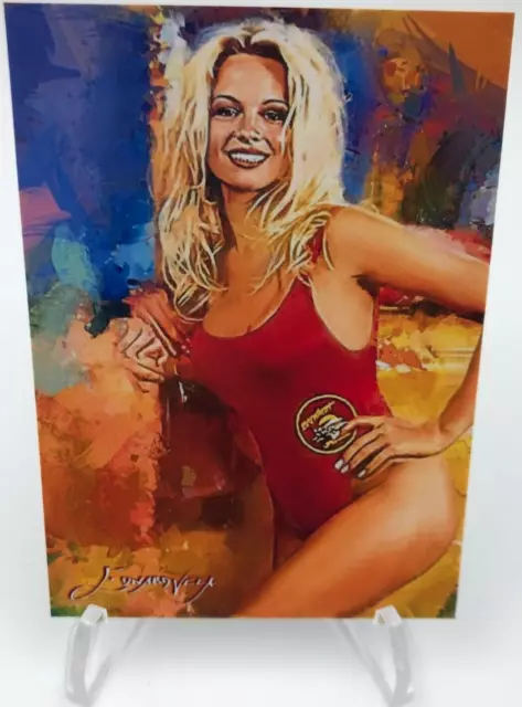 C.J. PARKER #13 Sketch Card SP/50 Edward Vela Signed BAYWATCH PAMELA ANDERSON