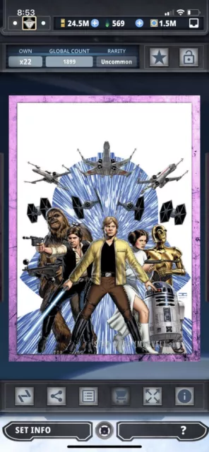 Topps Star Wars Digital Card Trader Pink Evolution Comic Insert Award