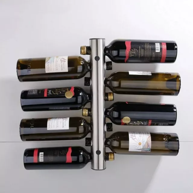 Creative Design Wine Holders Stainless Steel Wine Rack Wall Mounted Bottle Shelf 2