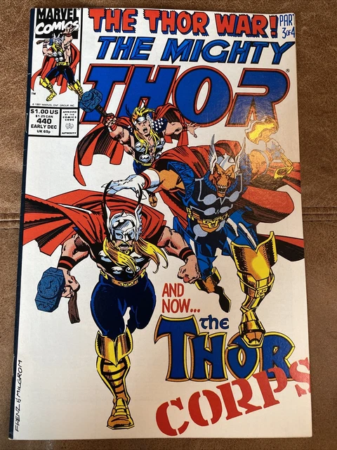 THE MIGHTY THOR #440 MARVEL 1st THOR CORPS BETA RAY BILL 1991 NM HIGH GRADE