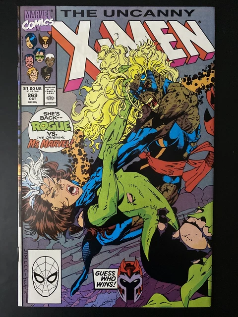 The Uncanny X-Men #269 Rogue vs Ms Marvel - Jim Lee - 1990 - VF/NM