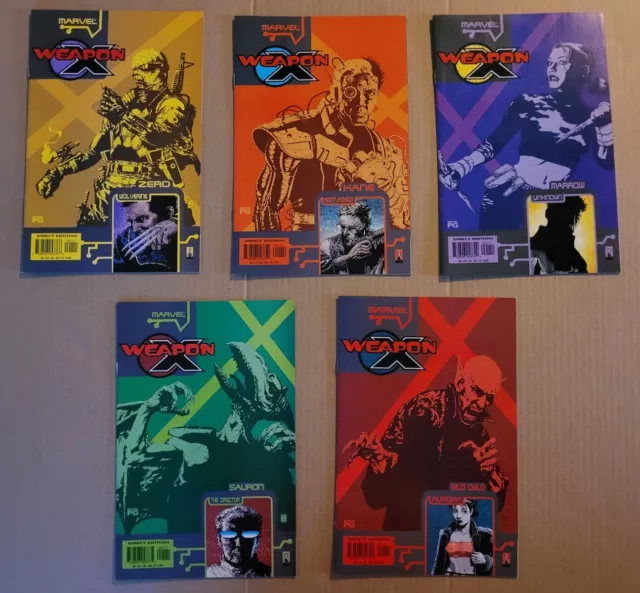 Weapon X: The Draft Complete 2002 Set Hi-Grade Marvel Lot of 5