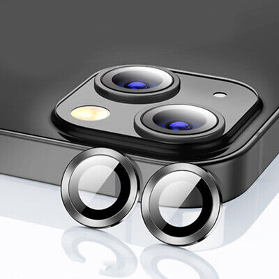 For iPhone 14 Pro Max,Plus Metal Ring Tempered Glass Camera Lens Protector Cover