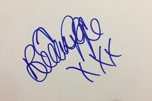 Bianca Gascoigne Signed 6X4 White Card Tv Autograph Love Island & Glamour Model
