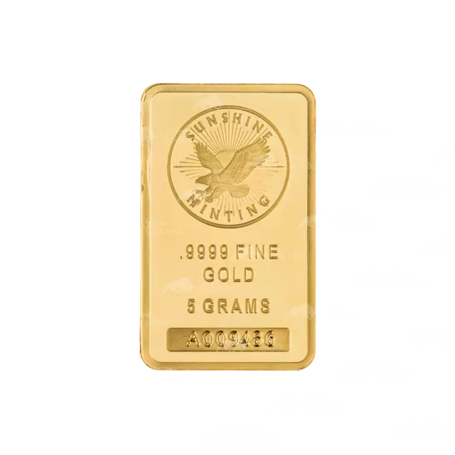 5 gram Gold Bar | Sunshine Minting 3