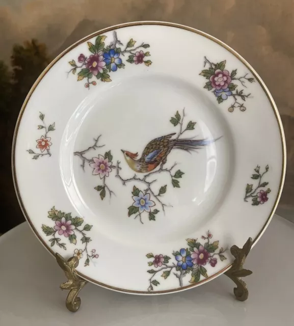 SALE! A. RAYNAUD LIMOGES Les Oiseaux PLATE France Floral Birds Vintage