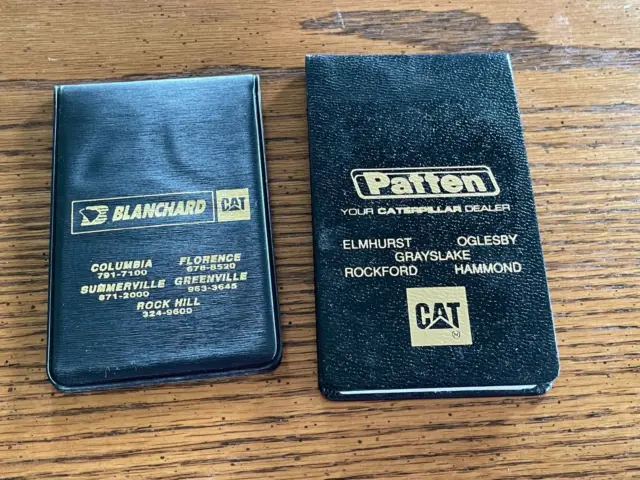Blanchard Cat Patten Vintage Pocket Notepad Caterpillar Dealer Lot Of 2