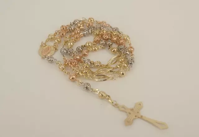 18.5" Multi Gold 10k Rosary Necklace 18.5" Multi Gold 10k Rosary Necklace