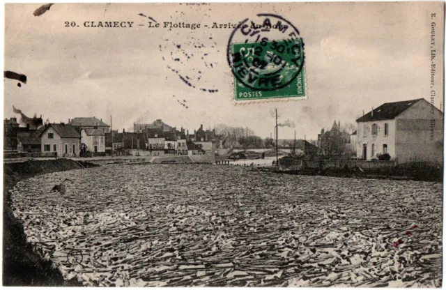 CPA 58 - CLAMECY (Nièvre) - 20. Le Flottage - Arrivée du Bois