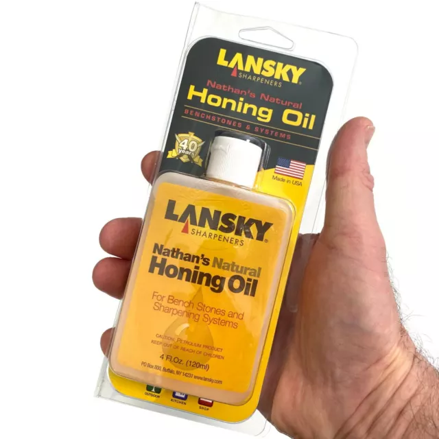 Lansky Nathans Natural Honing Oil 4oz/120ml Controlled Angle Sharpening System