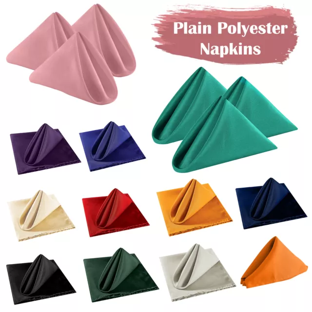 Soft Table Napkins Premium Tableware Linen Polyester Serviettes Wedding Party