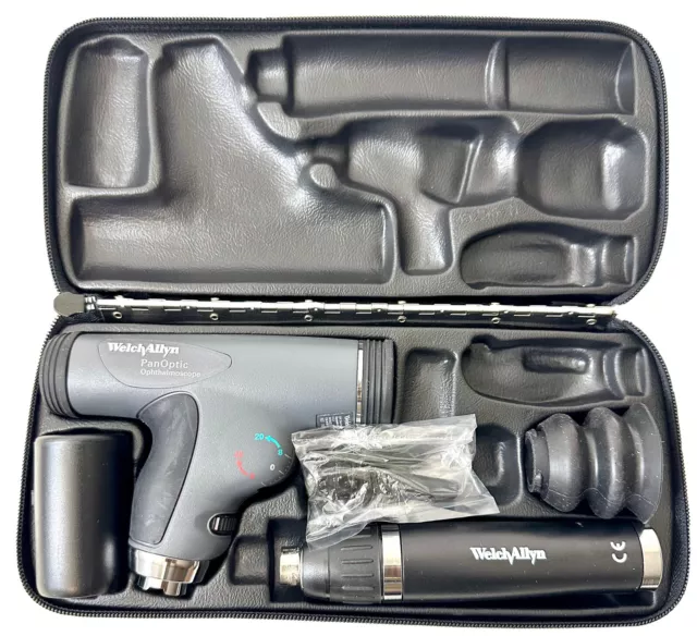 Welch Allyn PanOptic 3.5V Halogen HPX Ophthalmoscope w/ Slit Aperture Set 11810