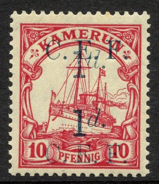 Kamerun Brit. Bes. Mi.3DD*, doppelter Aufdruck, tadellos, Fotoattest (7102/39)