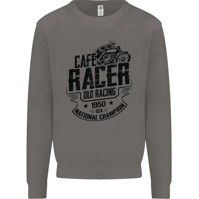 Felpa Maglione Maglione Cafe Racer Old Racing Motociclo Biker 3
