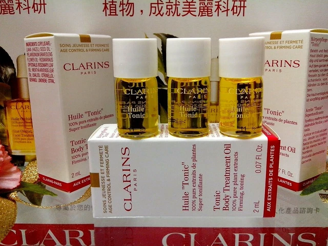 ☾6 PCS☽Clarins Paris Huile"Tonic"Body Treatment Oil◆2mL◆✰☾Prevent Stretch Mark☽✰