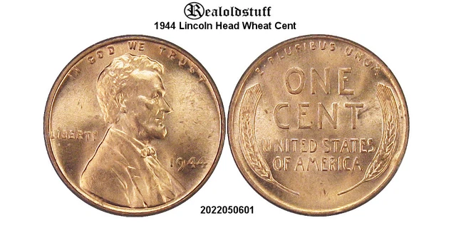 1944 Lincoln Head Wheat Cent Penny SC1