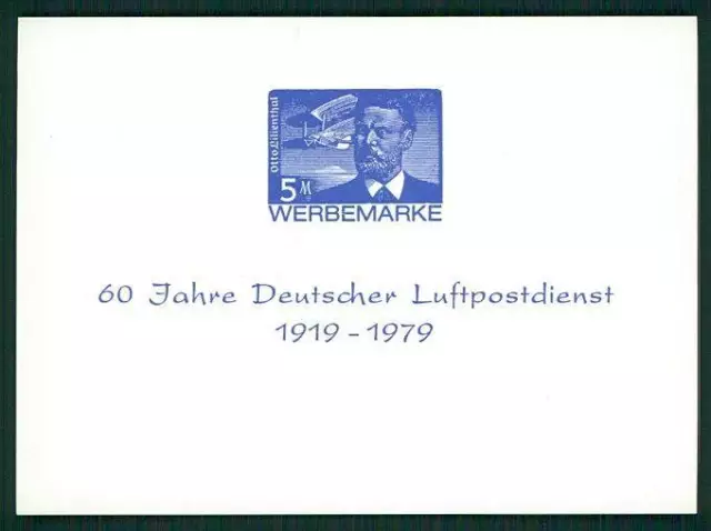 BRD GEDENK-BLOCK 1979 DEUTSCHER LUFTPOSTDIENST 3. REICH 538 LILIENTHAL m3542