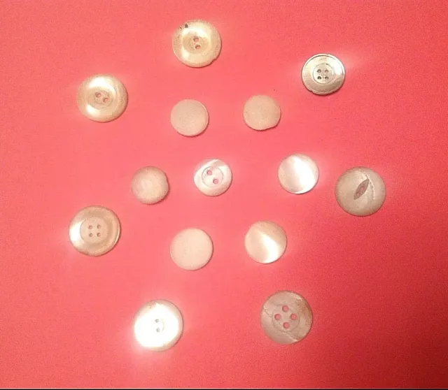 Job Lot of Vintage Mother of Pearl Buttons