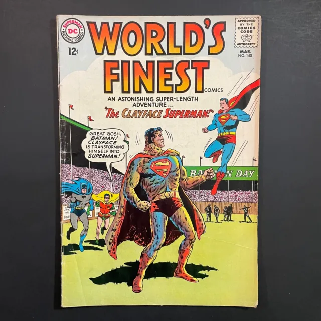 World's Finest 140 Silver Age DC 1964 Superman Batman comic Clayface cover