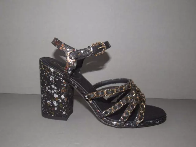 NWT CHANEL 20P Leather Chain CC Thong Flats Sandals Shoes Black 35 $995.00  - PicClick