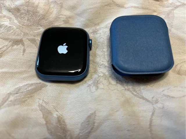 Apple Watch Series 7 45mm Blue Case with Abyss Blue Sports Band (GPS) (MKN83B/A)
