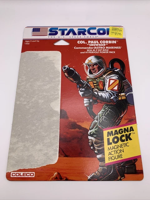 Coleco Starcom Col. Paul Corbin Full Cardback.  Vintage Original 1986 (00134)
