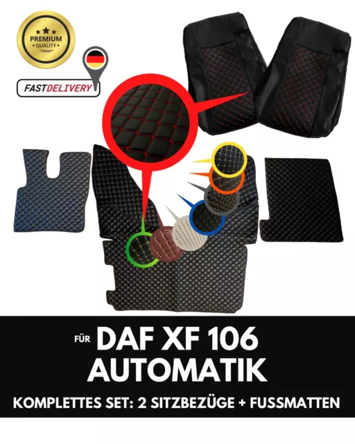 LKW Komplett Set passend für DAF XF 106 Fußmatten + Motortunnel + 2 Sitzbezüge