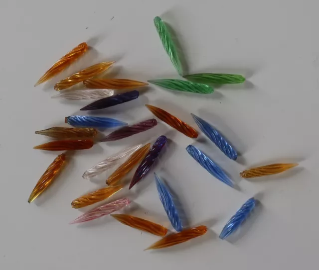 26 plumes en verre colorées pen nibs box écriture boite