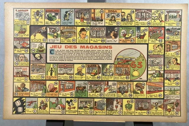 Jeu De L'oie Publicitaire Ancien - Magasins Réunis Nancy 1930 - Monsieur Et Madame Schmock