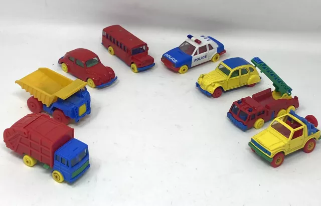 Lot 8 Maisto My Very First Wheels Die Cast Vehicles Bus Suzuki VW Citroen VTG