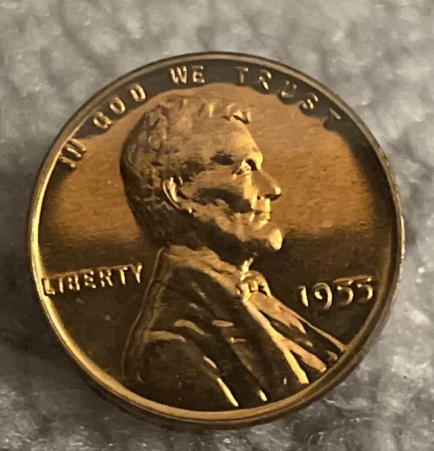 1955   RED Lincoln Wheat Penny Cent  Gem Proof  ONE 1955 PROOF B14