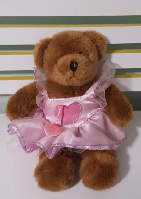 Build A Bear Brown Teddy Bear Pink Ballerina Outfit Smaller Bear? 34Cm