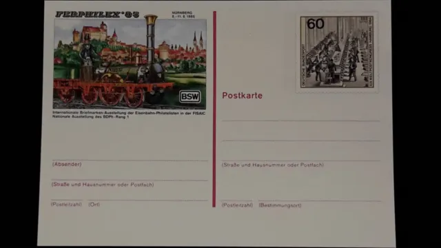 BR Deutschland  Ganzsache Amtliche Sonderpostkarte PSo10, 1985  Briefsortierung