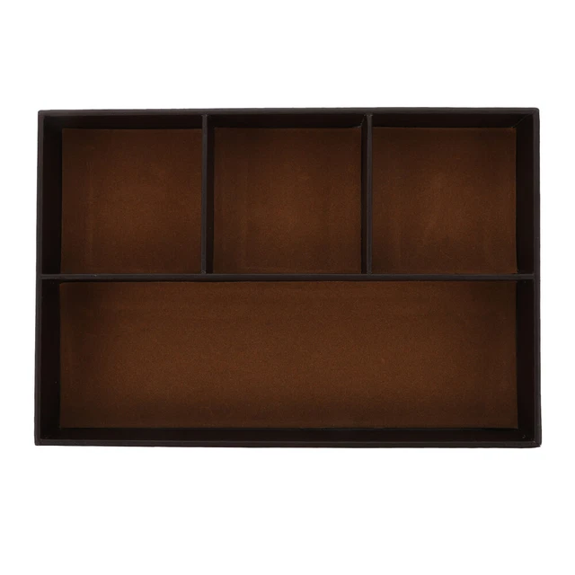 Organisateur de Bureau Boîte de Rangement en Bois Boîte de Télécommande