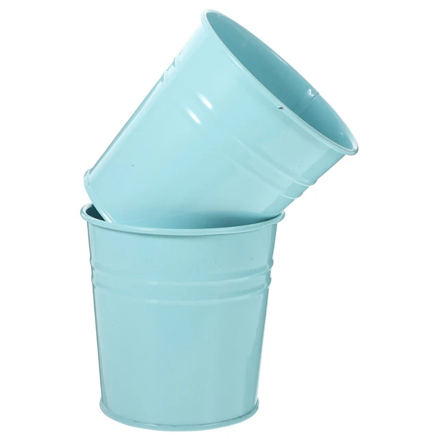 2 stücke Metall Pflanzer Blumentopf Pflanze Eimer Balkon Garten Terrassen Büro