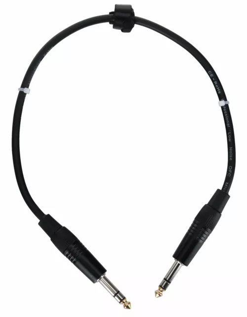 Stereo Klinke Kabel 0,5 m Patchkabel 6,3 mm symmetrisch abgeschirmt Audiokabel