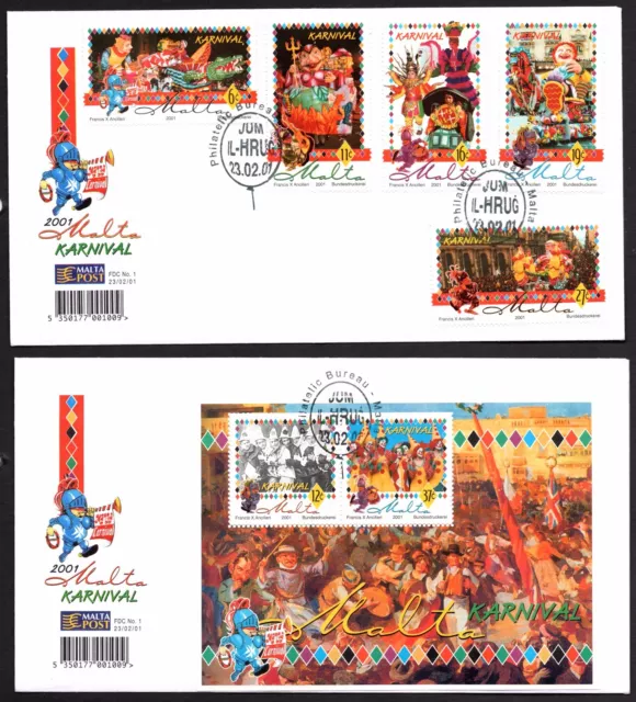 Malta 2001 Maltese Carnival First Day Cover FDC SG Not Addressed