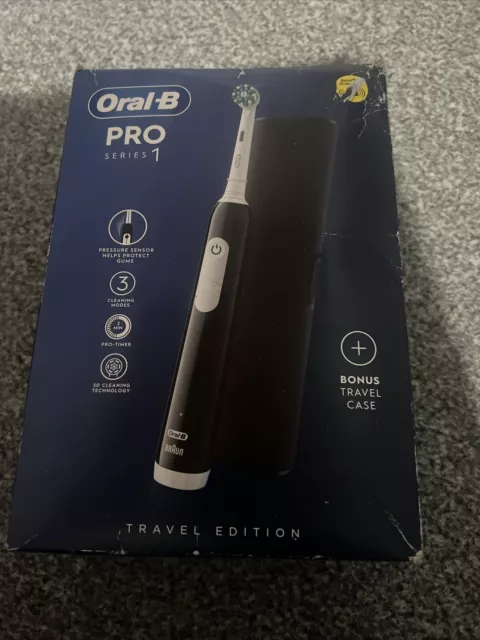 Oral-B Pro Cross Action Electric Rechargeable Toothbrush with Travel Case, Black