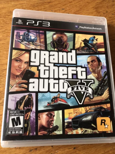 Grand Theft Auto V (PlayStation 3, 2013)-Complete In Box Very Good Condition